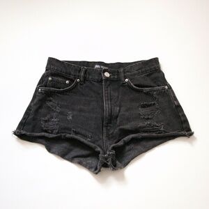 Zara Black Denim Shorts